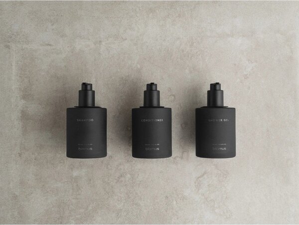 Dispenser per sapone da parete neri in vetro 3 pz 350 ml Kirei – Blomus