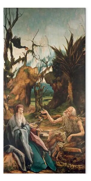 Riproduzione Matthias Grünewald - Sant'Antonio con l'eremita, Paolo