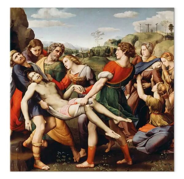 Riproduzione quadro Rafael Santi - La deposizione di Cristo