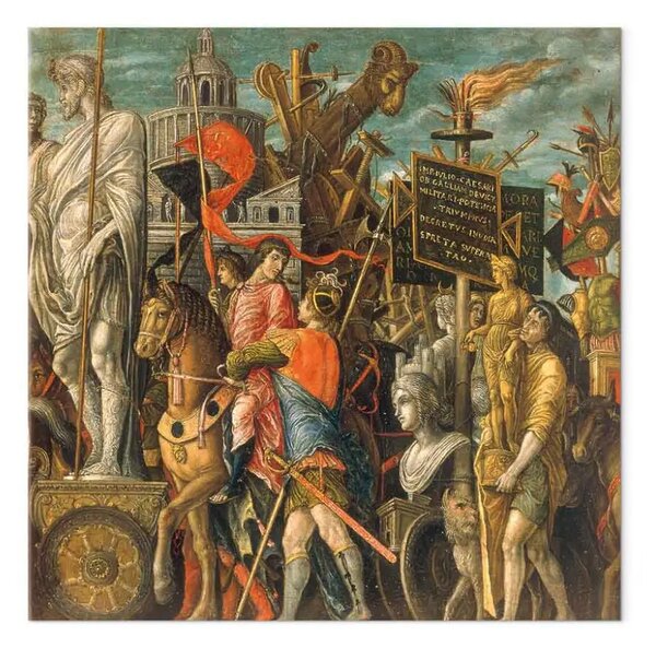 Riproduzione Andrea Mantegna - Trionfo di Cesare-Statue e armature riportate come bottino