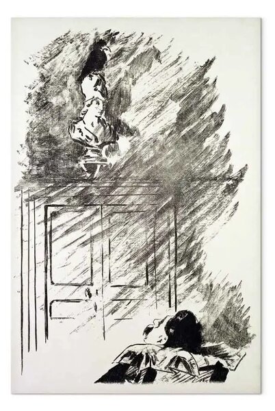 Riproduzione quadro Edouard Manet - Illustrazione per 'Il corvo', di Edgar Allen Poe