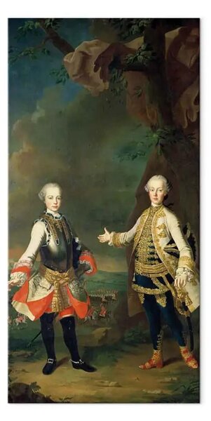 Riproduzione Martin van Meytens - Giuseppe e Leopoldo, figli di Francesco I e Maria Teresa d'Austria, poi Giuseppe II e Leopoldo II