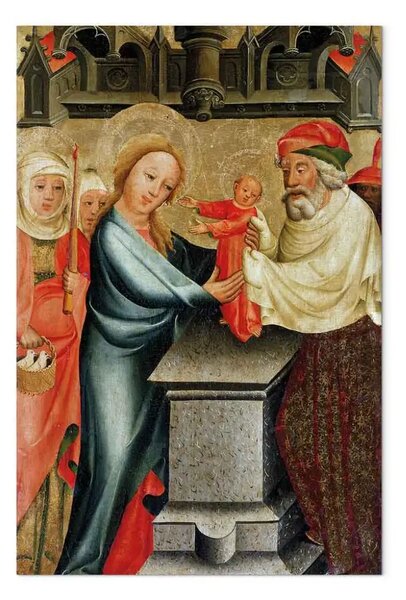 Riproduzione quadro Master Bertram - La Presentazione di Cristo al Tempio, dettaglio dalla Pala d'altare Grabow