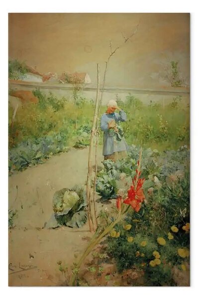 Riproduzione Carl Larsson - Nell'orto