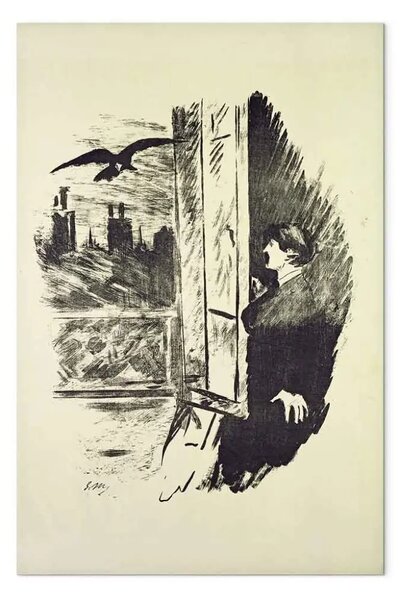 Riproduzione quadro Edouard Manet - Illustrazione per 'Il corvo', di Edgar Allen Poe