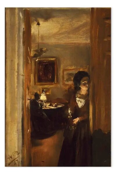 Riproduzione quadro Adolph von Menzel - Soggiorno con la sorella di Menzel