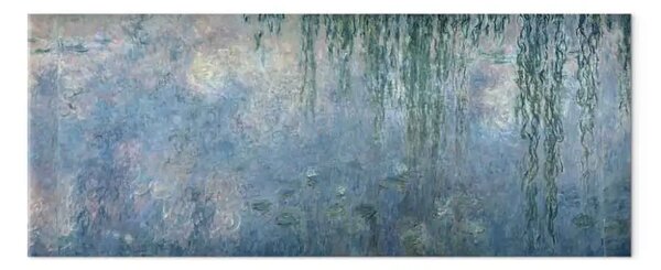 Riproduzione quadro Claude Monet - Waterlilies: Morning with Weeping Willows, detail of central section
