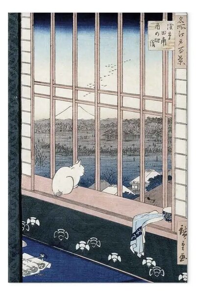 Riproduzione quadro Utagawa Hiroshige - Risaie di Asakusa durante la festa del gallo della serie 'Meisho Edo Hyakkei' (Cento vedute di Edo)