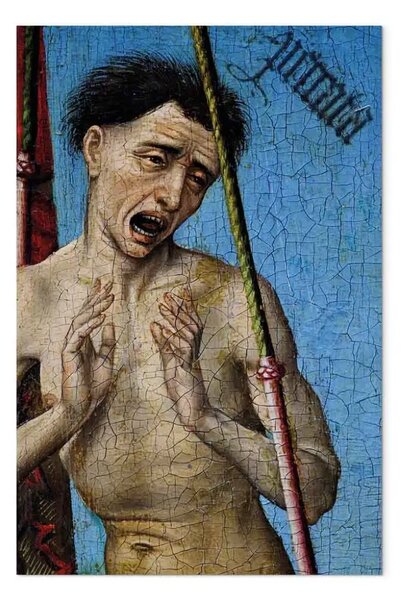Riproduzione quadro Rogier van der Weyden - Arcangelo Michele che pesa le anime