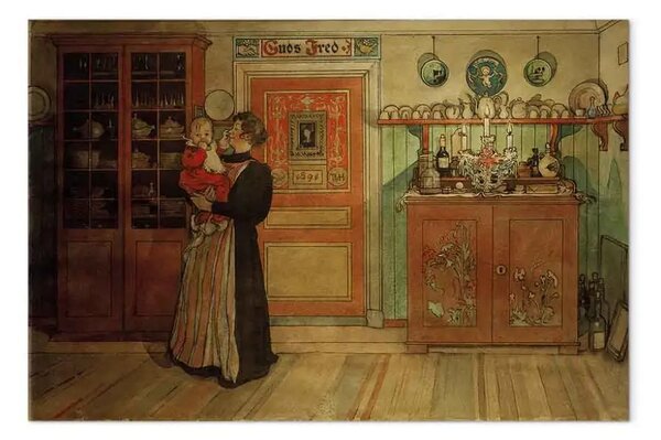 Riproduzione Carl Larsson - Tra Natale e Capodanno