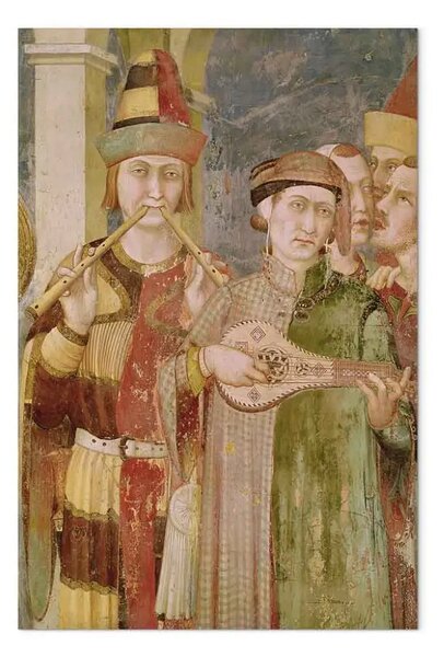 Quadro famoso Simone Martini - Dettaglio di musicisti della Vita di San Martino