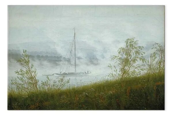 Riproduzione quadro Caspar David Friedrich - Naviga sull'Elba nella nebbia del primo mattino