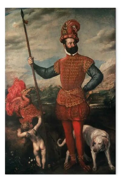 Riproduzione quadro Titian - Ritratto di un nobile italiano