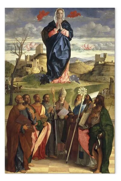 Riproduzione Giovanni Bellini - Vergine Maria in gloria con i Santi