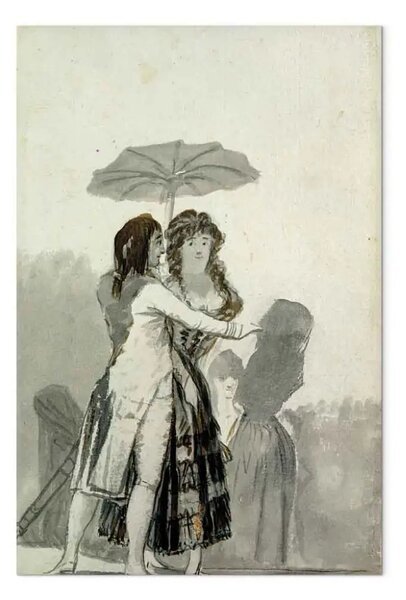 Quadro famoso Francisco Goya - Coppia con un ombrellone