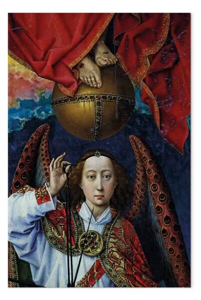 Riproduzione quadro Rogier van der Weyden - Arcangelo Michele che pesa le anime