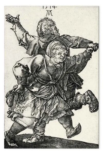 Riproduzione Albrecht Dürer - Coppia di contadini che ballano