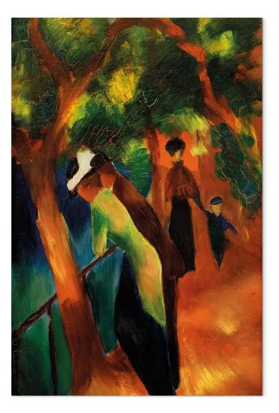 Riproduzione August Macke - Sentiero soleggiato