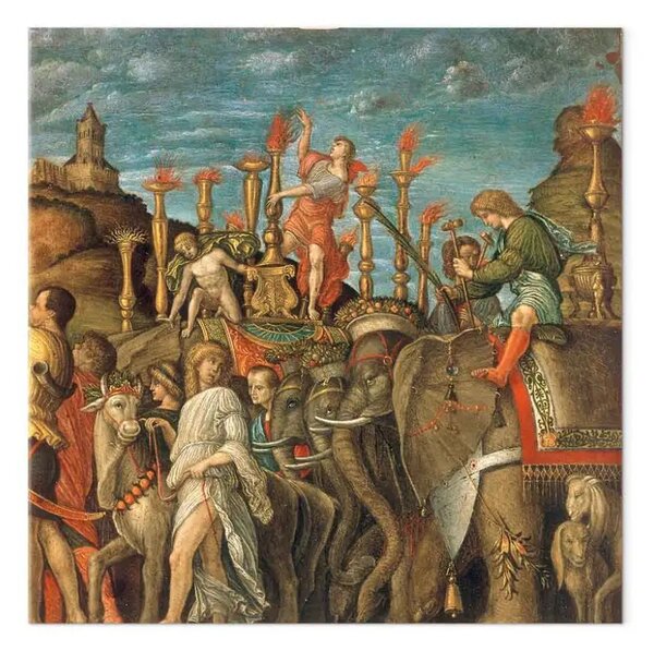 Quadro famoso Andrea Mantegna - Trionfo di Cesare - Tori ed elefanti sacrificati