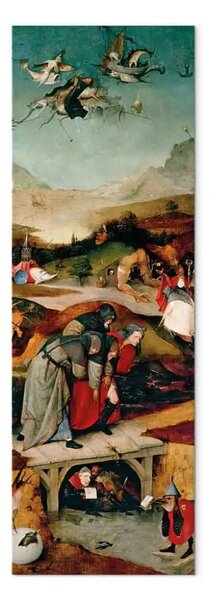 Riproduzione quadro Hieronymus Bosch - La fuga e la caduta di Sant'Antonio