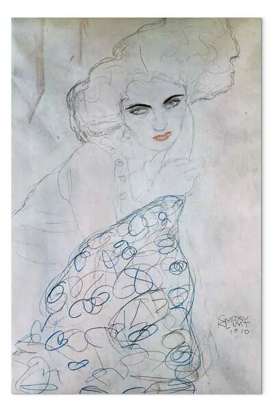 Riproduzione Gustav Klimt - Studio su un ritratto di signora
