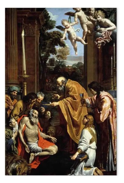 Riproduzione quadro Domenichino - L'Ultimo Sacramento di San Girolamo