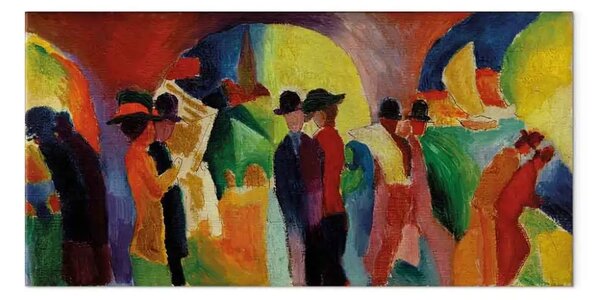 Riproduzione August Macke - Colonnato con barca a vela I