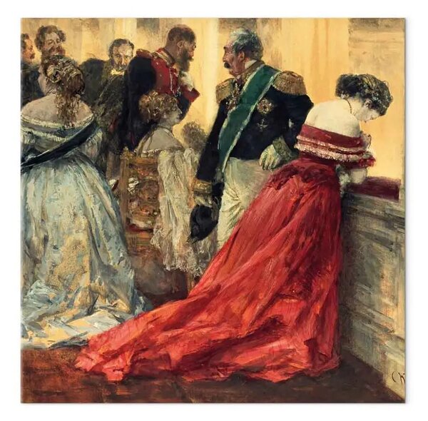 Riproduzione quadro Adolph von Menzel - Scena del ballo