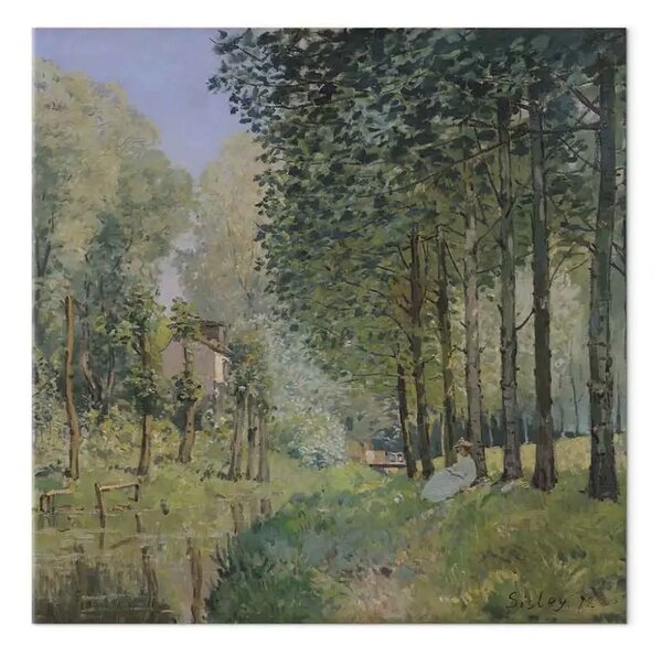 Riproduzione Alfred Sisley - il resto vicino al ruscello. Bordo del bosco