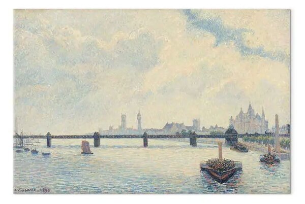 Riproduzione quadro Camille Pissarro - Charing Cross Bridge, Londra