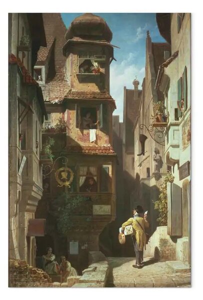 Riproduzione Carl Spitzweg - Il postino nella Rosental