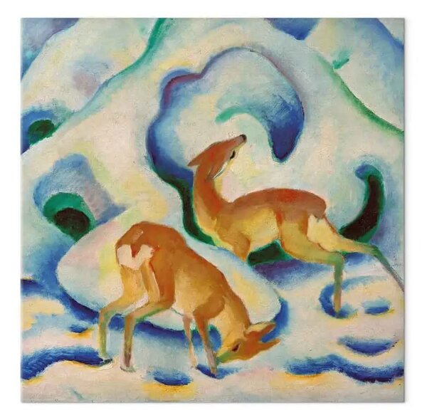 Riproduzione Franz Marc - Cervo nella neve II