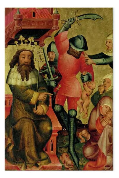 Riproduzione quadro Master Bertram - La strage degli innocenti, dettaglio dalla pala d'altare di Grabow