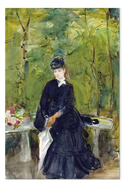 Riproduzione Berthe Morisot - La sorella dell'artista Edma seduta nel parco