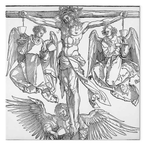 Riproduzione quadro Albrecht Dürer - Cristo in croce con tre angeli