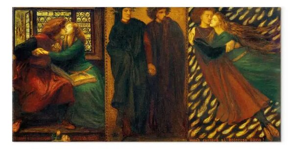 Quadro famoso Dante Gabriel Rossetti - Paolo e Francesca da Rimini