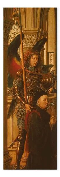 Quadro famoso Jan Van Eyck - L'Arcangelo Michele con il Patrono