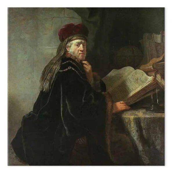 Riproduzione Rembrandt - Uno studioso nella sala studio