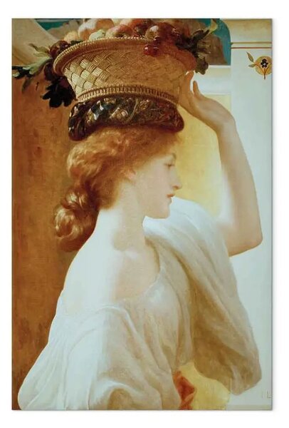 Riproduzione quadro Frederic Leighton - Ragazza con cesto di frutta