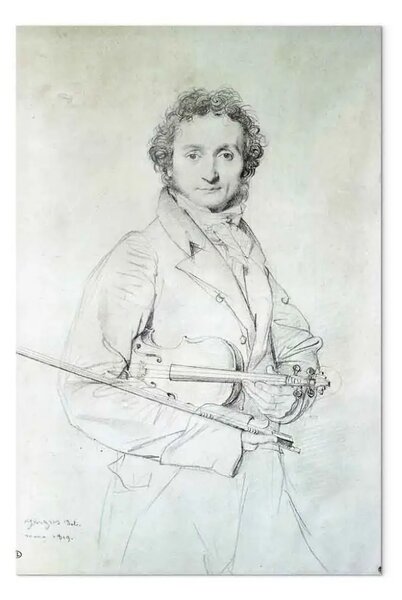 Riproduzione Jean-Auguste-Dominique Ingres - Portrait of Niccolo Paganini