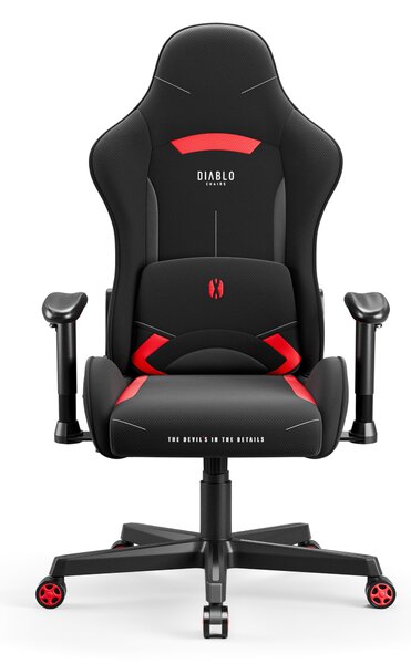 Sedia girevole da gaming Diablo X-Starter nera e rossa