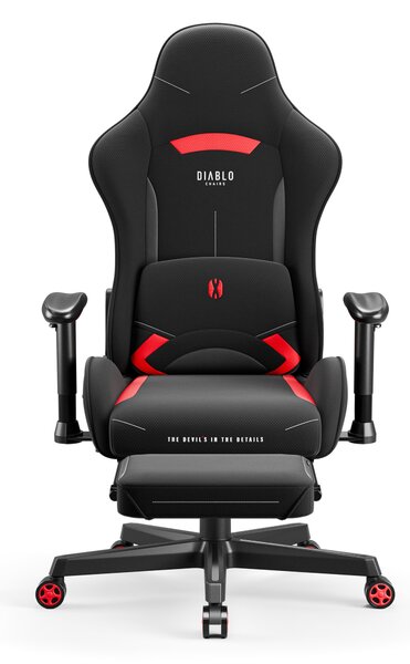 Sedia girevole da gaming Diablo X-Starter nera e rossa