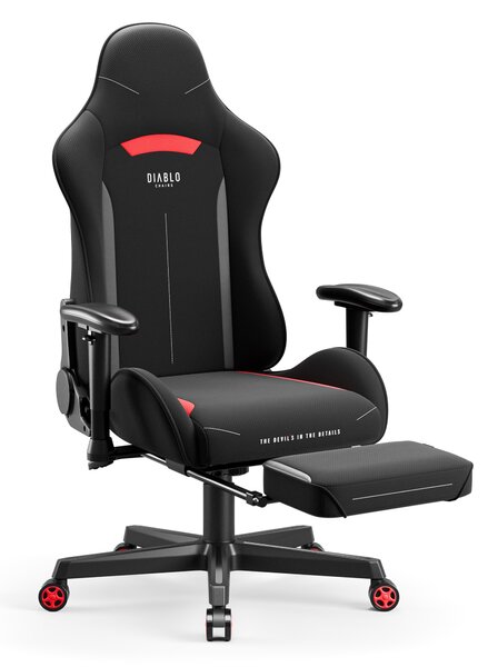 Sedia girevole da gaming Diablo X-Starter nera e rossa
