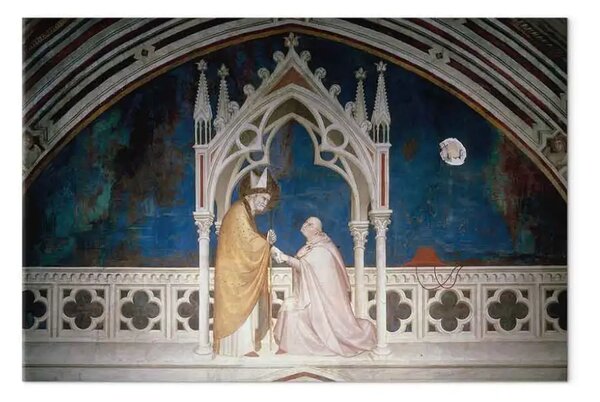 Quadro famoso Simone Martini - Il cardinale Gentile da Montefiore rende omaggio a San Martino di Tours