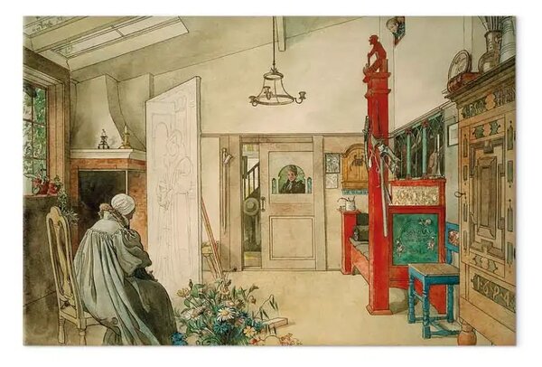 Quadro famoso Carl Larsson - L'altra metà dello studio