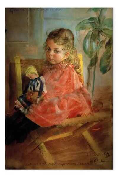 Quadro famoso Carl Larsson - Greta e Dora-Nora