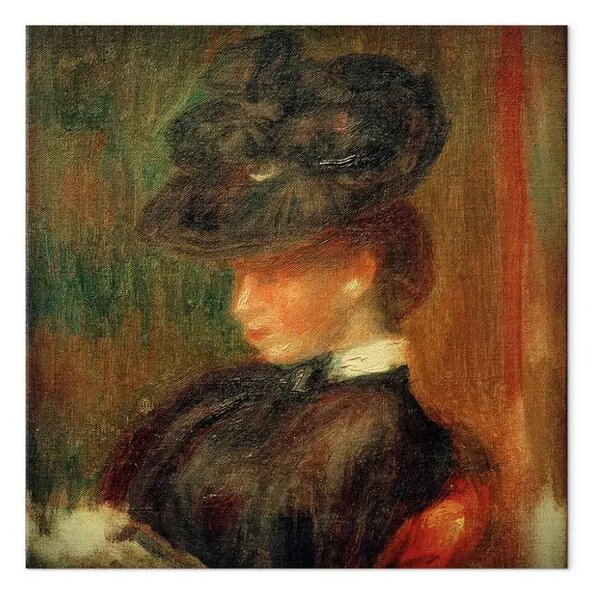 Riproduzione Pierre-Auguste Renoir - Signora con cappello