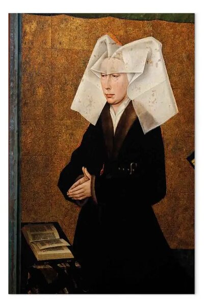 Riproduzione Rogier van der Weyden - Ritratto del donatore della moglie del cancelliere Nicolas Rolin, Guigone de Salins