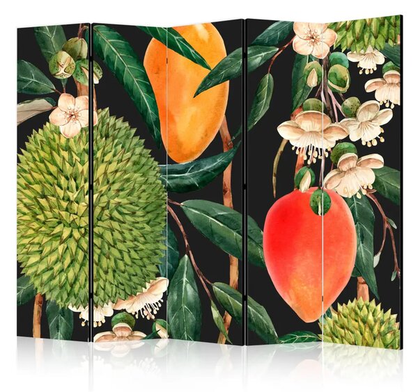 Paravento Frutti esotici - vegetazione tropicale colorata II