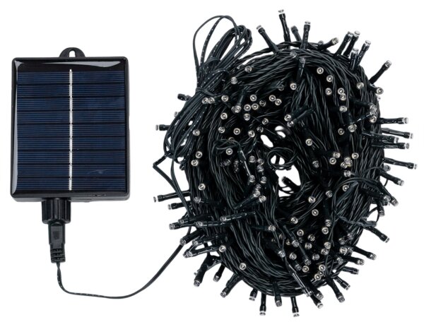 Aigostar - Catena luminosa solare a LED 300 LED/8 funzioni 32 m IP65 bianco freddo 1200 mAh